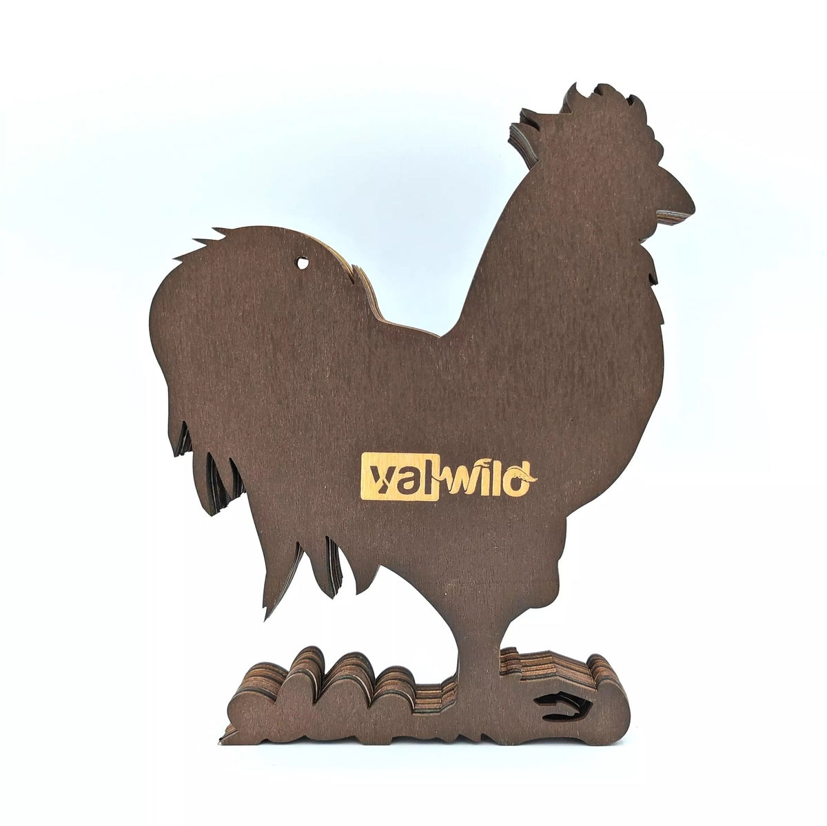 Sculpture coq en bois