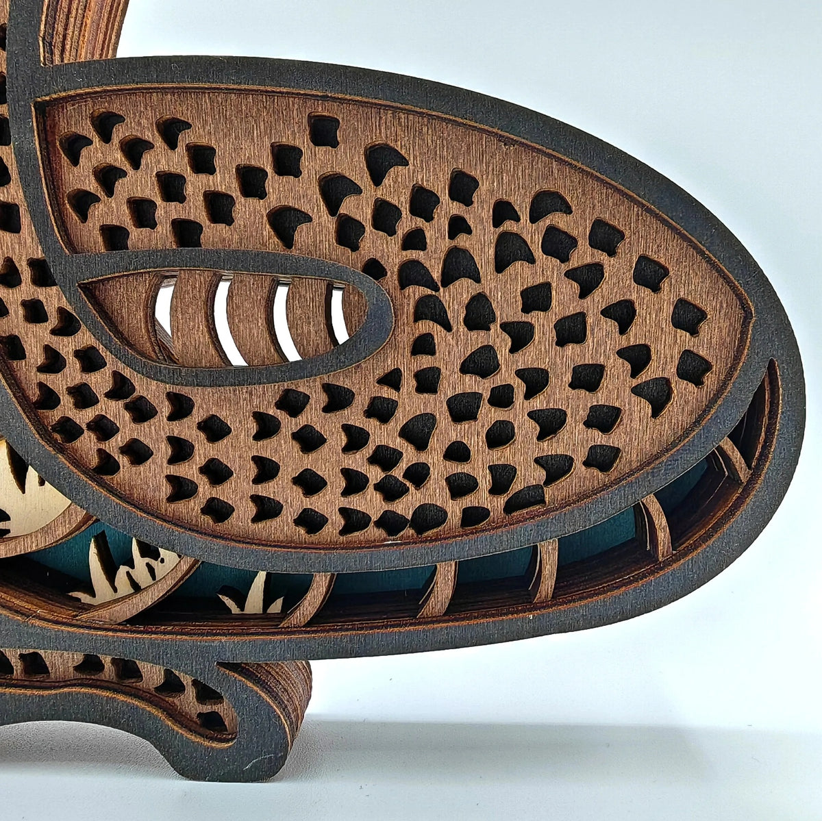 Sculpture serpent en bois