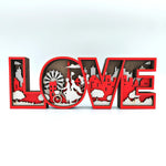 Sculpture love en bois