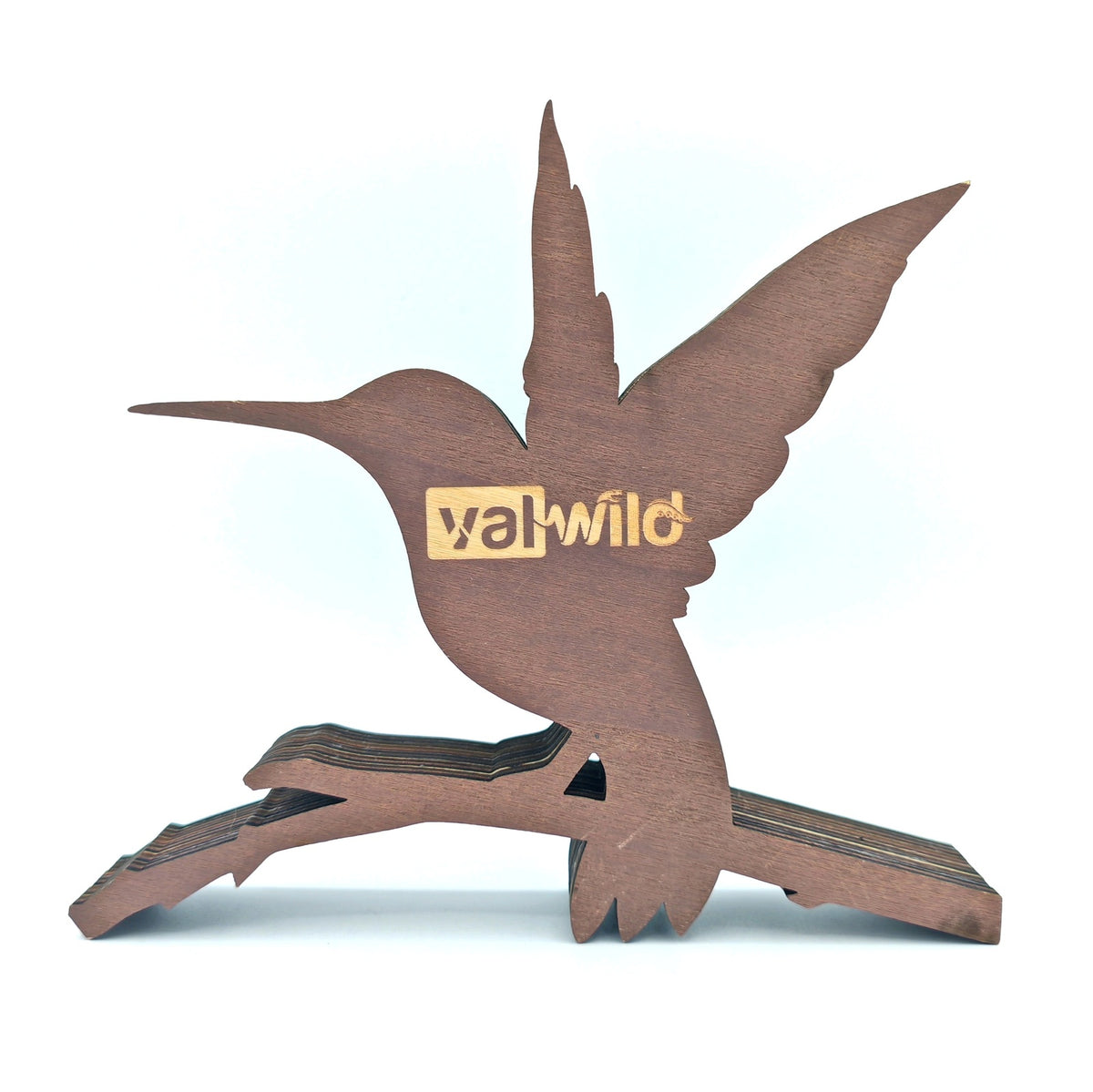 Sculpture oiseau colibri en bois