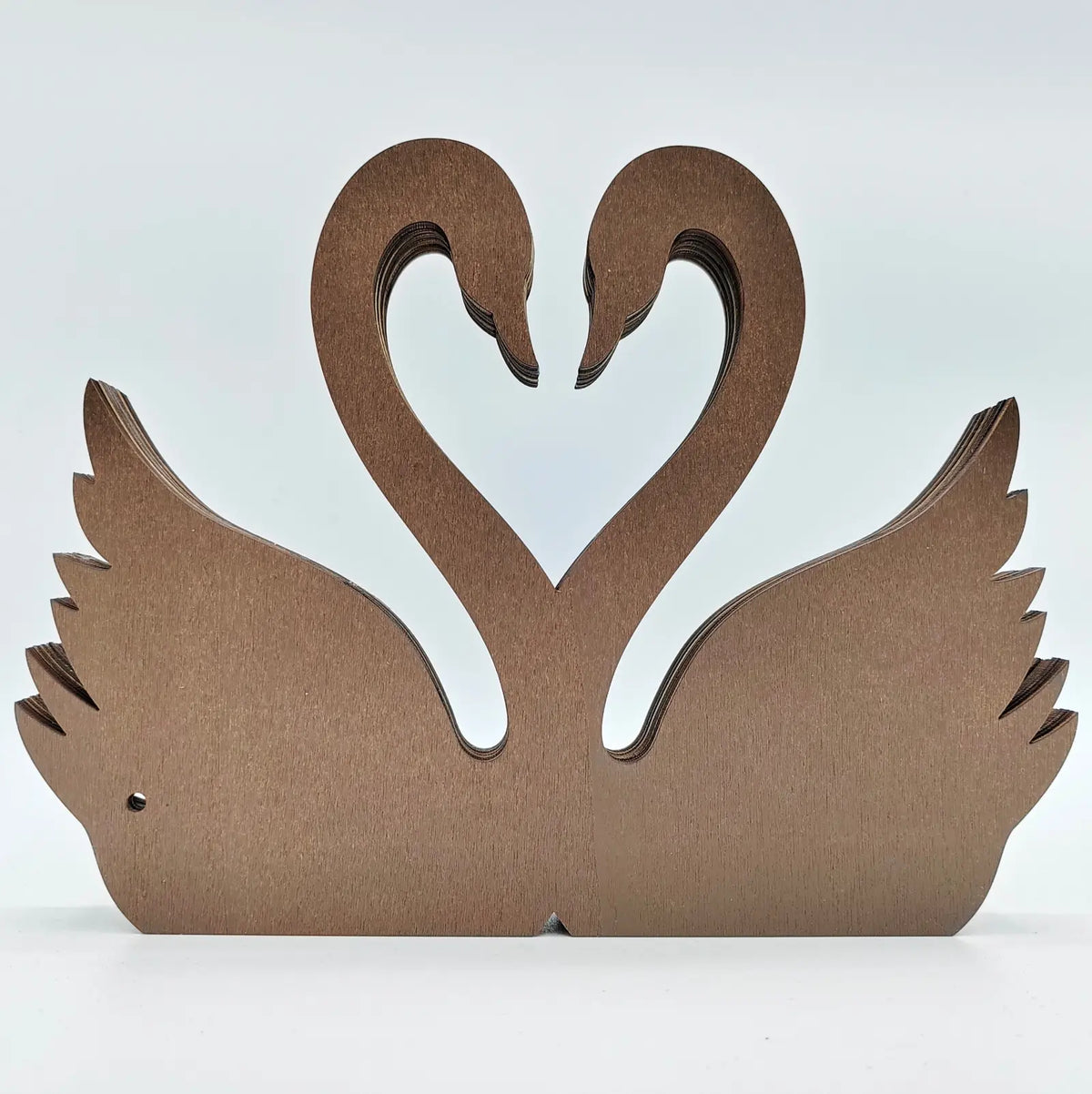 Sculpture cygnes en bois