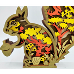 Sculpture écureuil en bois