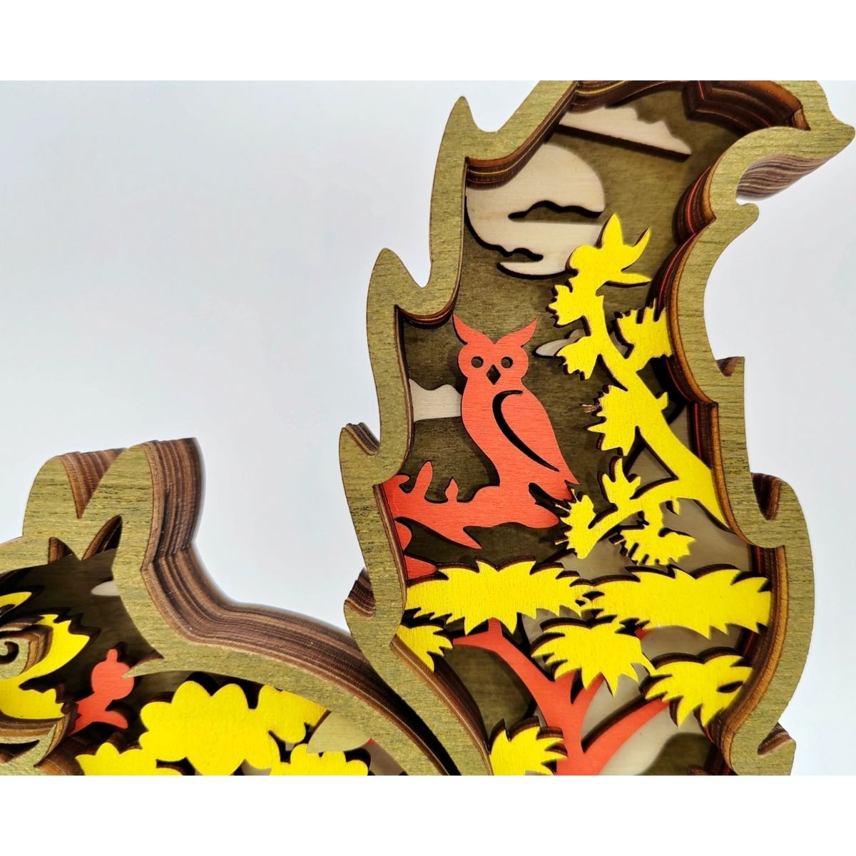 Sculpture écureuil en bois