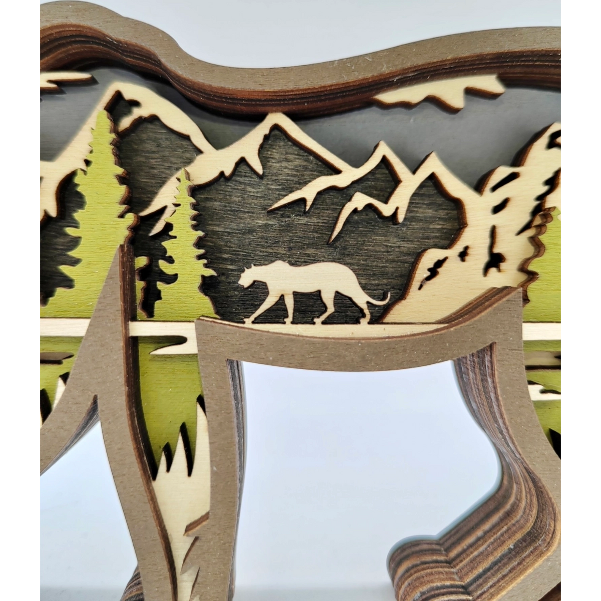 Sculpture panthère en bois