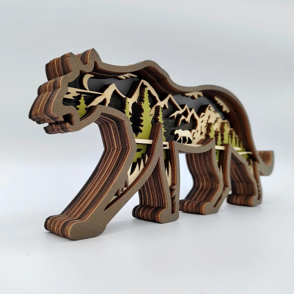 Sculpture panthère en bois