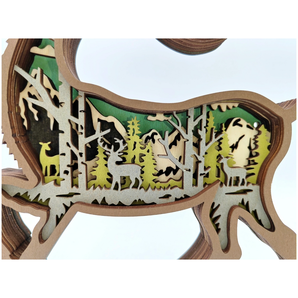 Sculpture cerf en bois