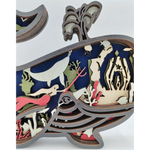 Sculpture baleine en bois