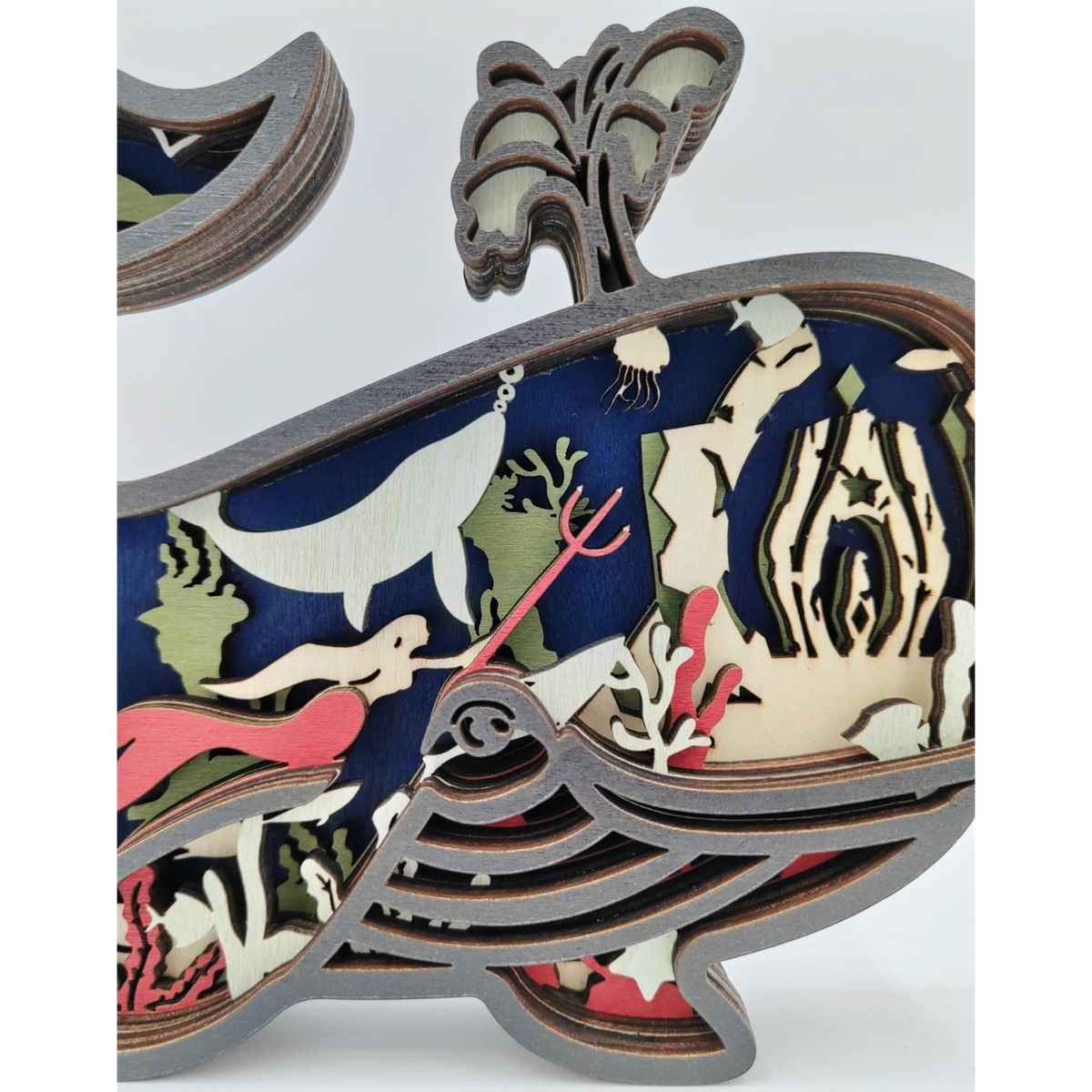 Sculpture baleine en bois