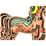 Sculpture licorne en bois