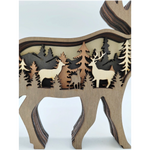 Sculpture renne en bois