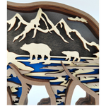 Sculpture ours polaire en bois