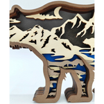 Sculpture ours polaire en bois