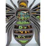 Sculpture abeille en bois