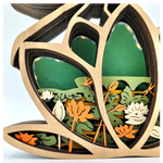 Lampe libellule en bois - USB