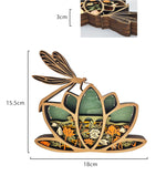 Lampe libellule en bois - USB