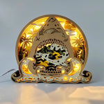Lampe requin en bois - USB