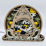 Lampe requin en bois - USB