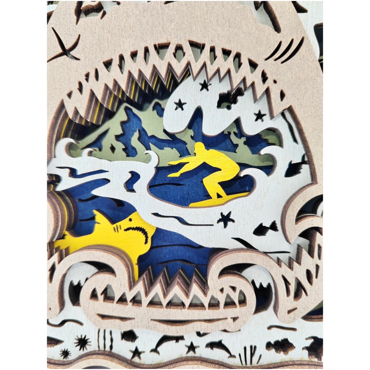 Lampe requin en bois - USB