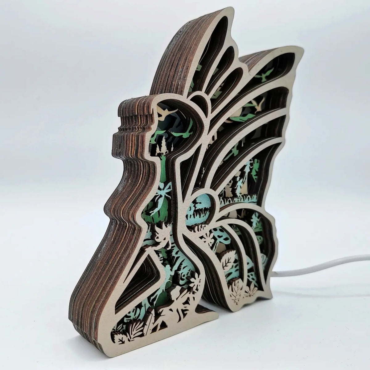 Lampe fée en bois - USB