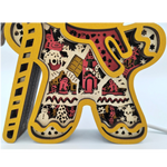 Lampe bonhomme de pain d'épice en bois - USB