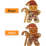 Lampe bonhomme de pain d'épice en bois - USB