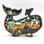 Lampe baleine en bois - USB