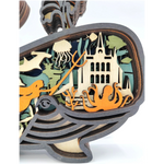 Lampe baleine en bois - USB