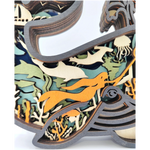 Lampe baleine en bois - USB