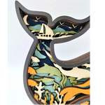 Lampe baleine en bois - USB