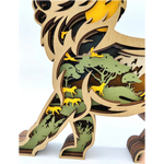 Lampe lion en bois - USB