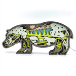 Lampe hippopotame en bois - USB