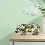 Lampe hippopotame en bois - USB