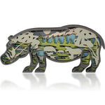 Lampe hippopotame en bois - USB