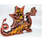 Lampe dragon en bois - USB