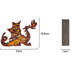 Lampe dragon en bois - USB