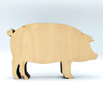 Sculpture cochon en bois