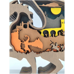 Sculpture dragon en bois