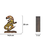 Lampe dinosaure vélociraptor en bois - USB