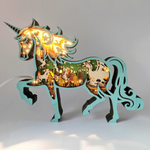Lampe licorne en bois - USB