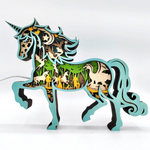 Lampe licorne en bois - USB