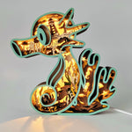 Lampe hippocampe en bois - USB