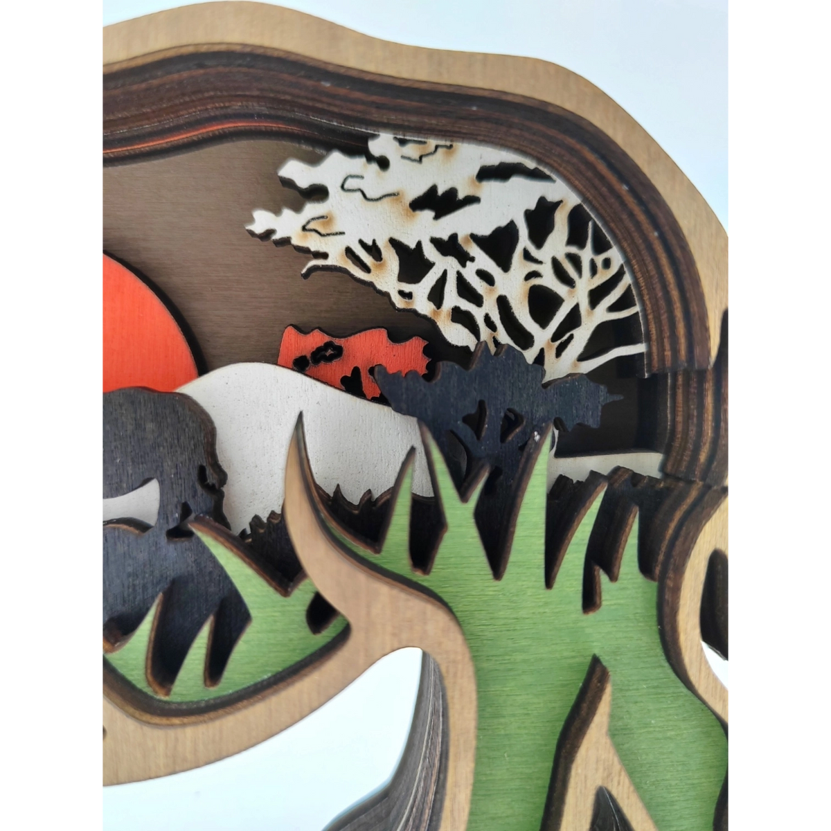 Sculpture rhinocéros en bois