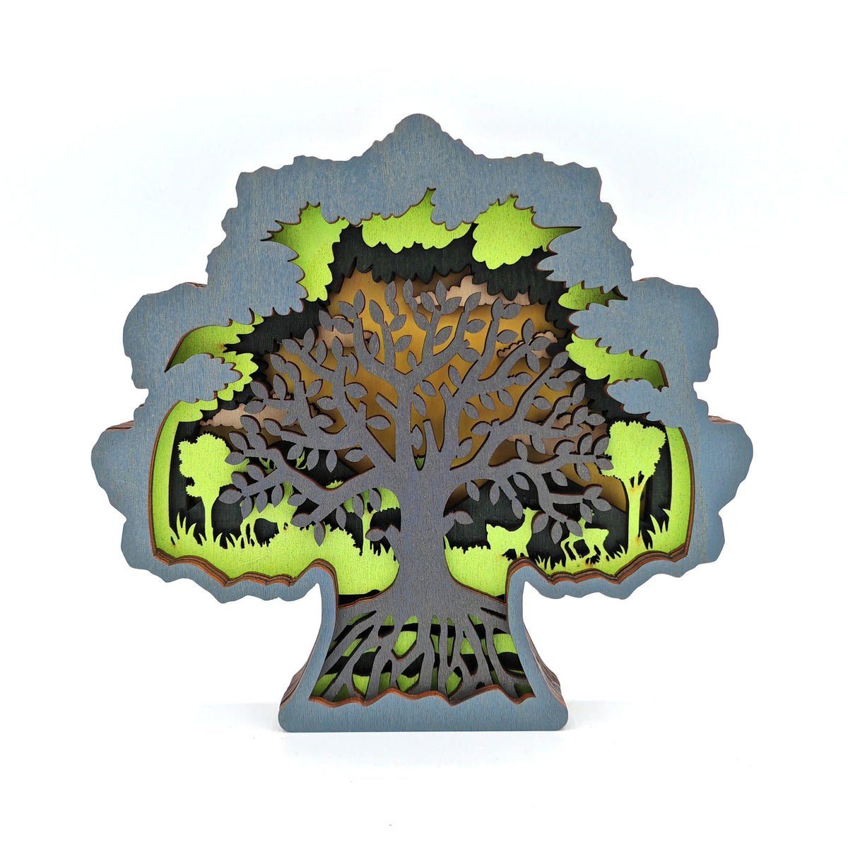 Sculpture arbre de vie en bois