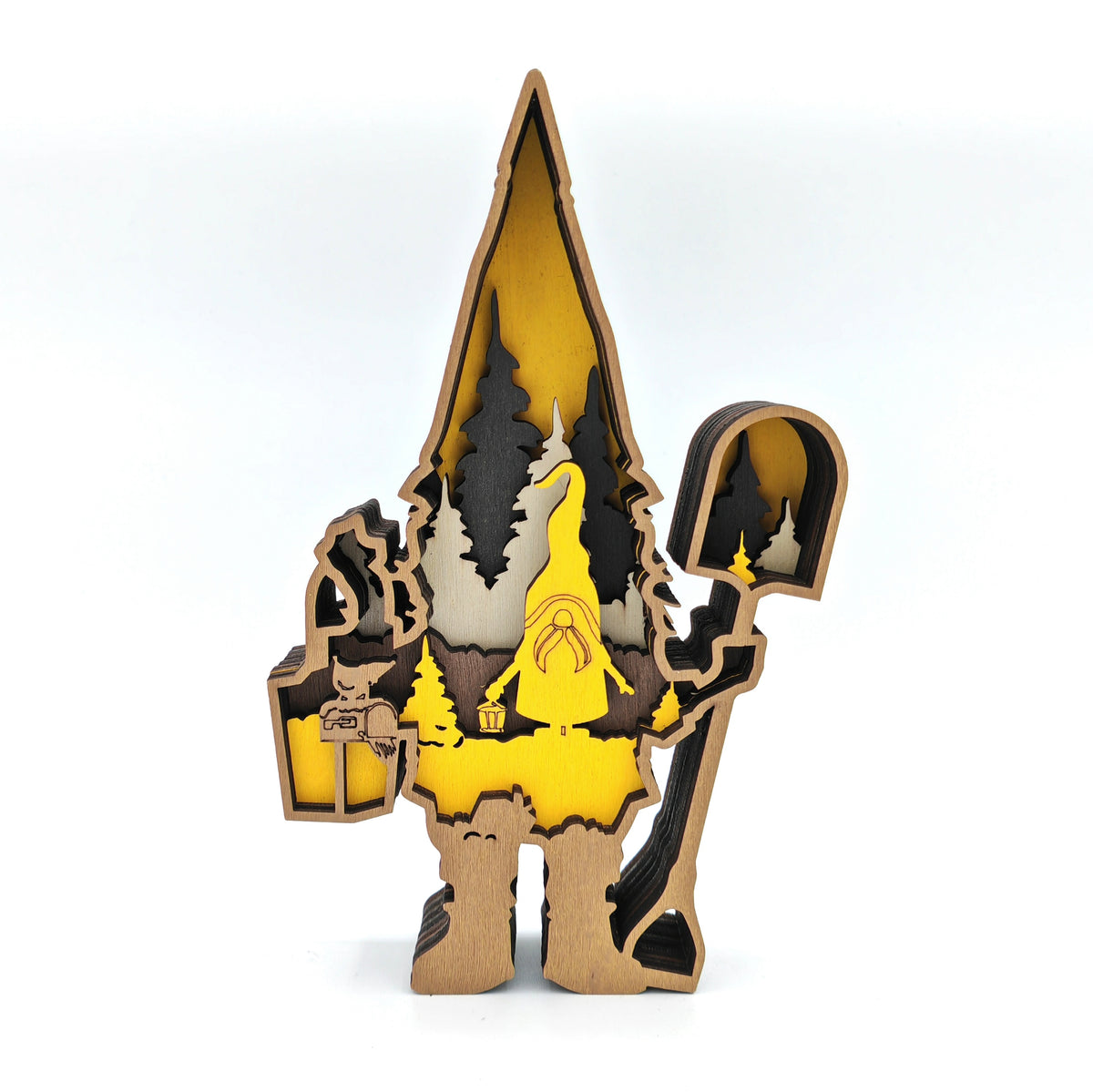 Sculpture lutin en bois