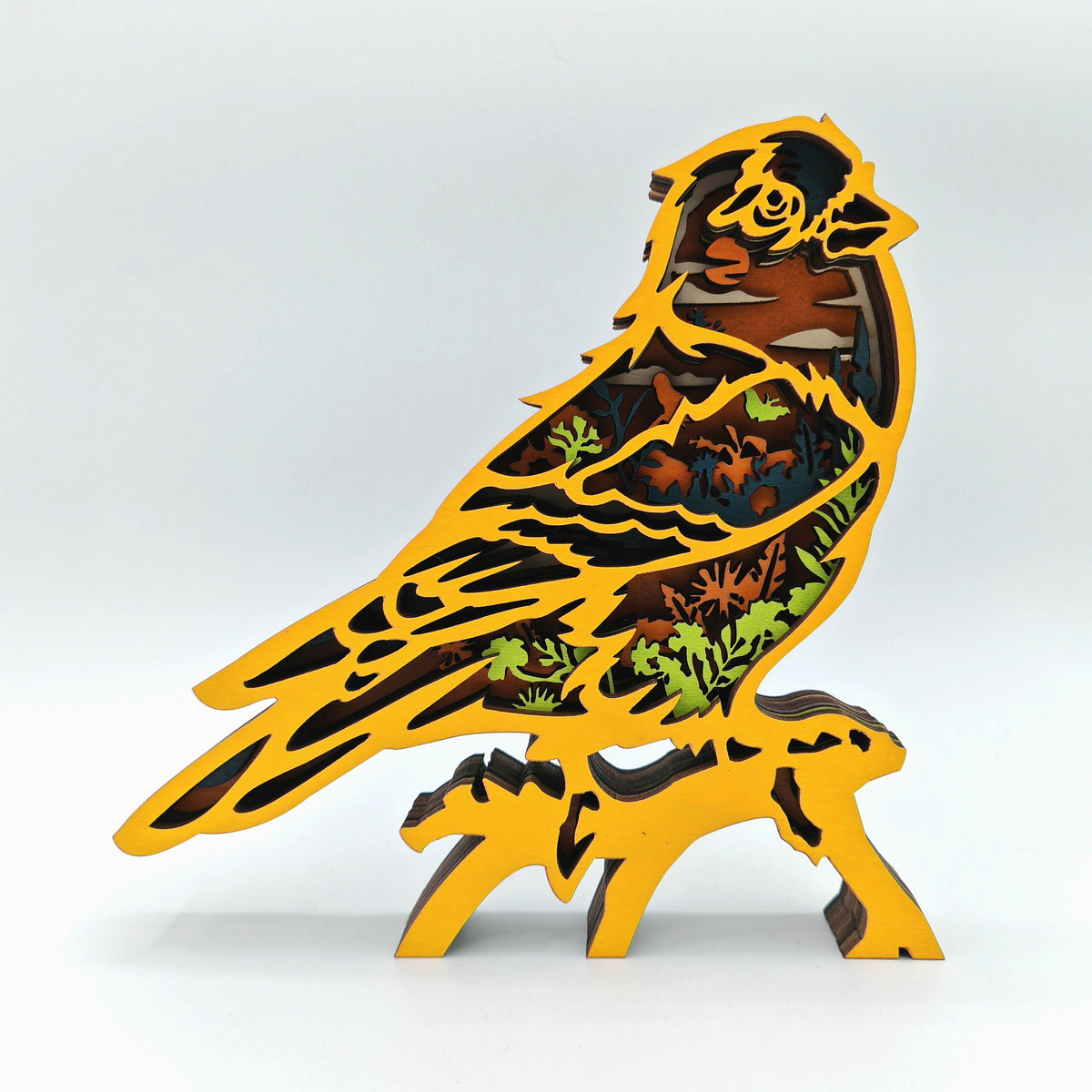 Sculpture canari en bois