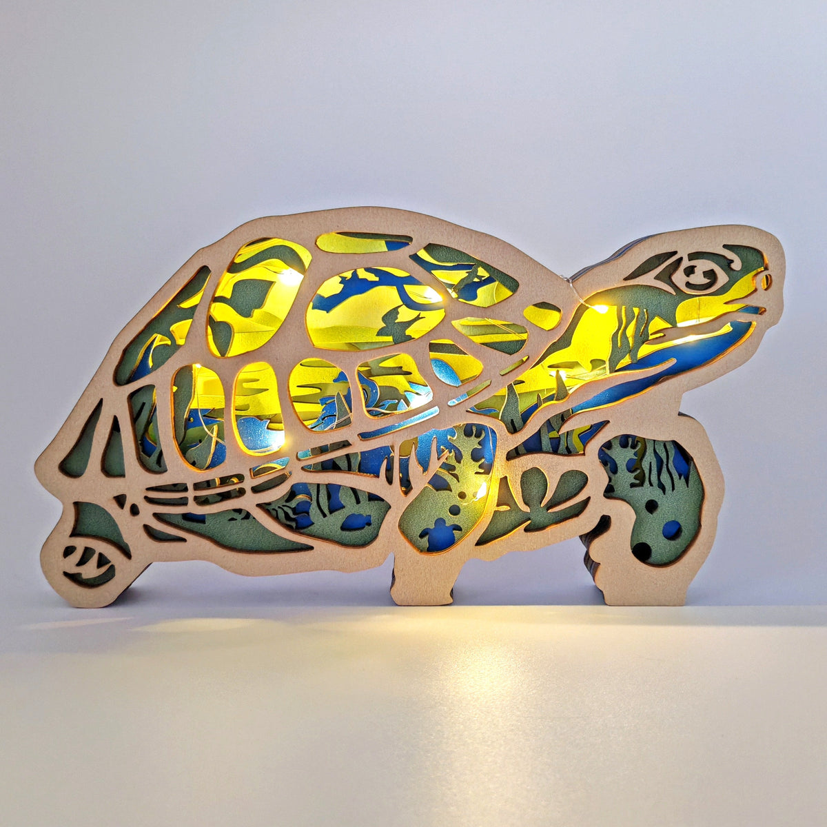 Sculpture tortue en bois
