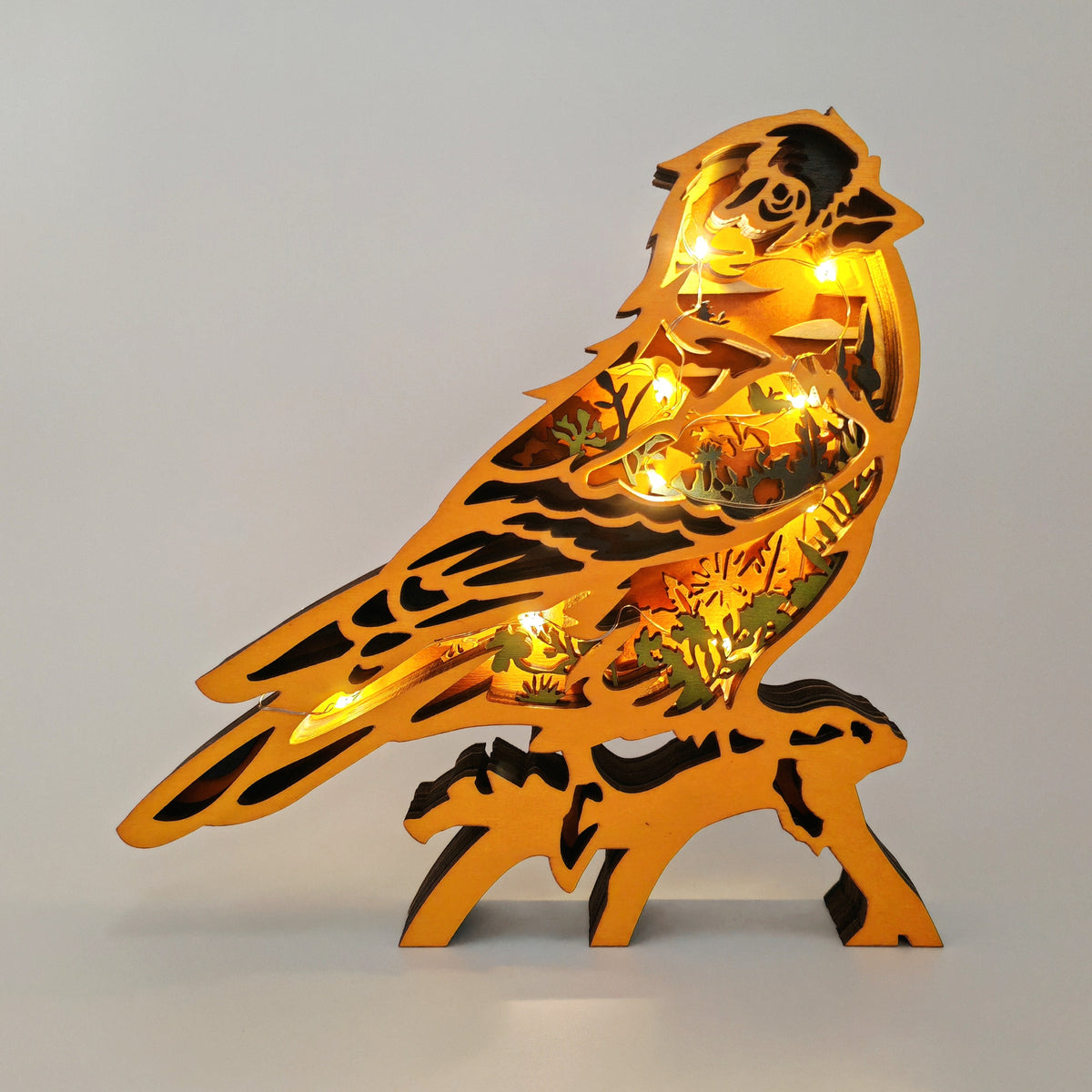 Sculpture canari en bois