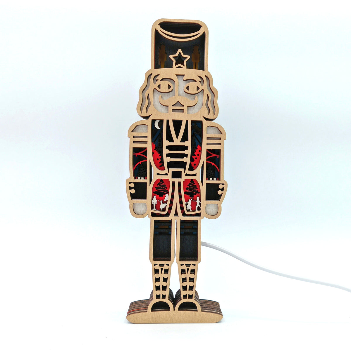 Lampe casse-noisette en bois - USB
