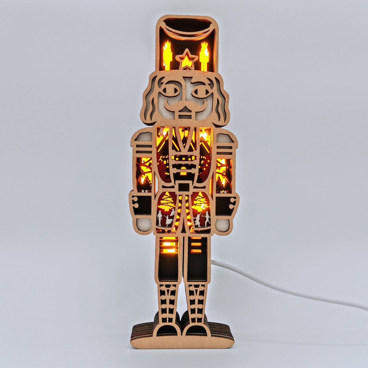 Lampe casse-noisette en bois - USB